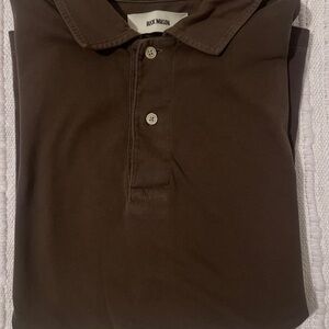 Buck Mason Polo Shirt Bundle | Men’s Large | 3 Shirts | Brown, Blue & White